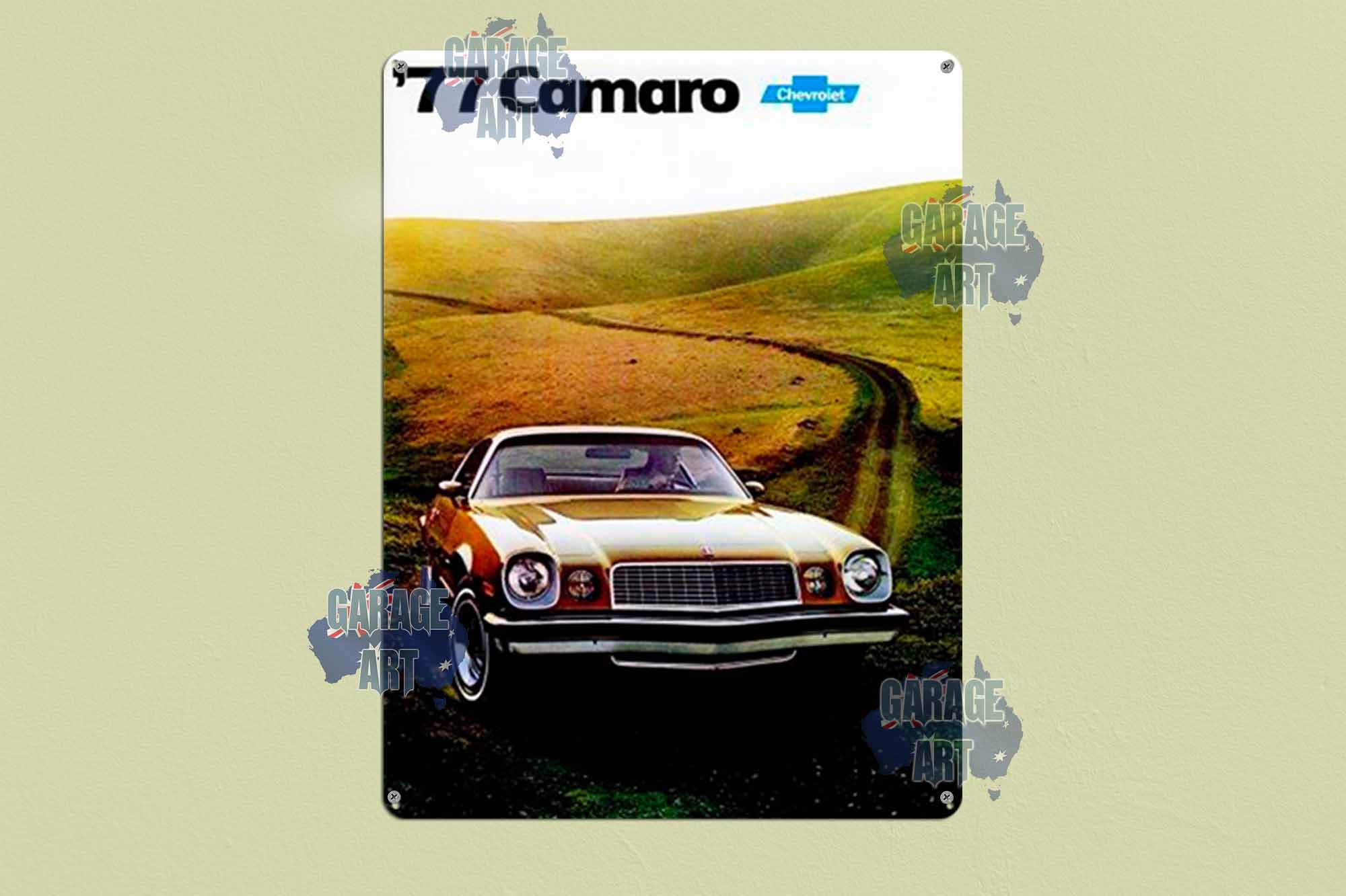 1977 Chevrolet Camaro Tin Sign freeshipping - garageartaustralia
