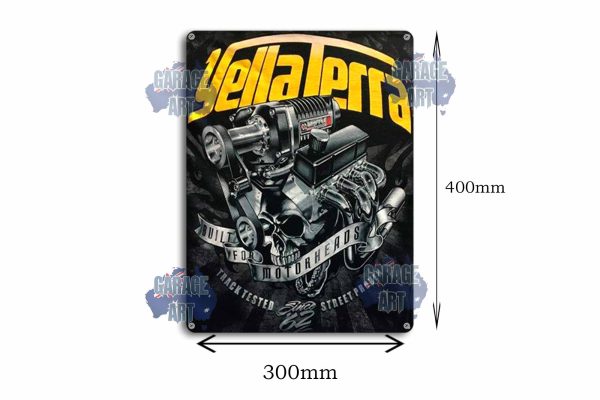 Yellow Terra Motorheads Tin Sign freeshipping - garageartaustralia