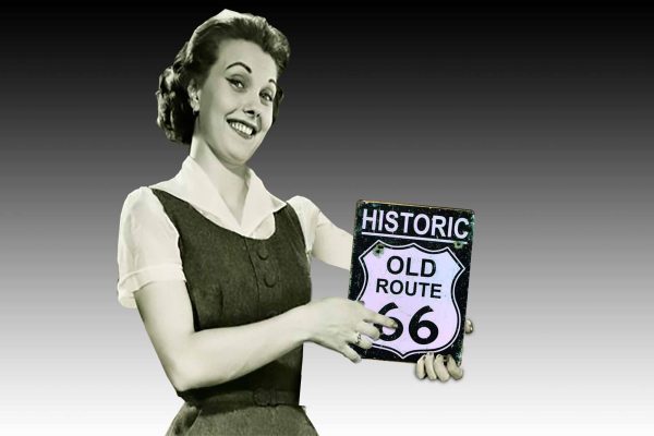 Historic Route 66 Tin Sign freeshipping - garageartaustralia