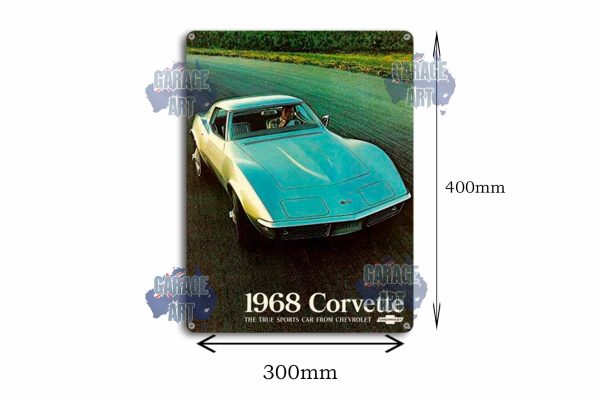 1968 Corvette Tin Sign freeshipping - garageartaustralia