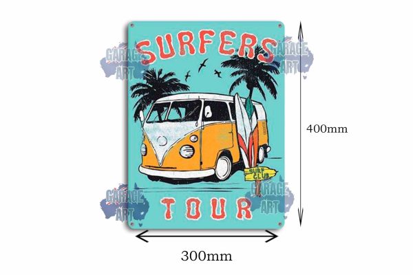 Surfurs Tour Tin Sign freeshipping - garageartaustralia