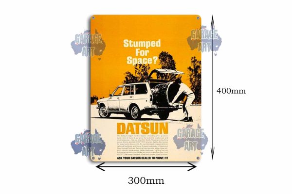 Stumped For Space Datsun Tin Sign freeshipping - garageartaustralia
