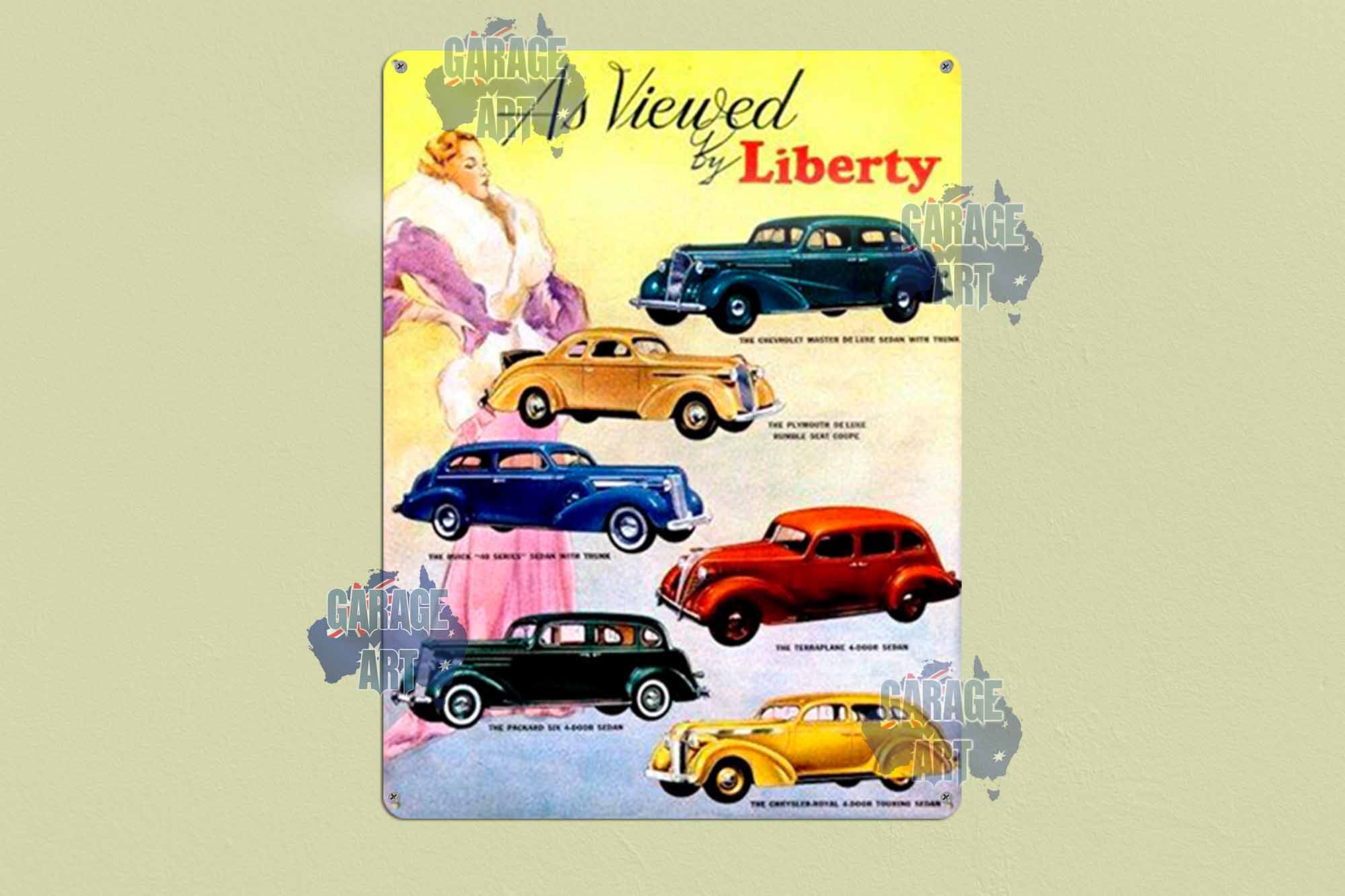 Old Car Brochure Tin Sign freeshipping - garageartaustralia
