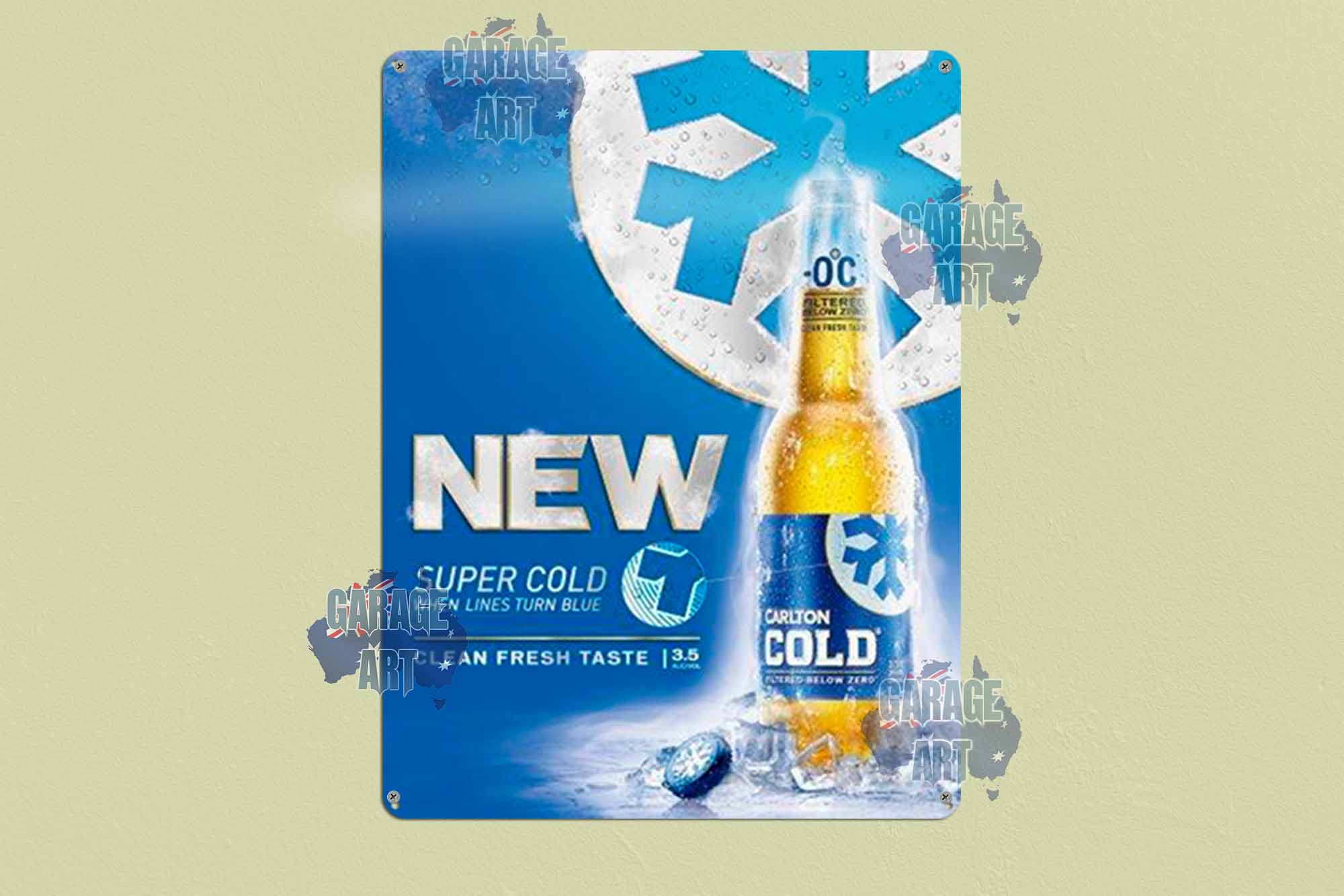 New Super Cold Beer Tin Sign freeshipping - garageartaustralia