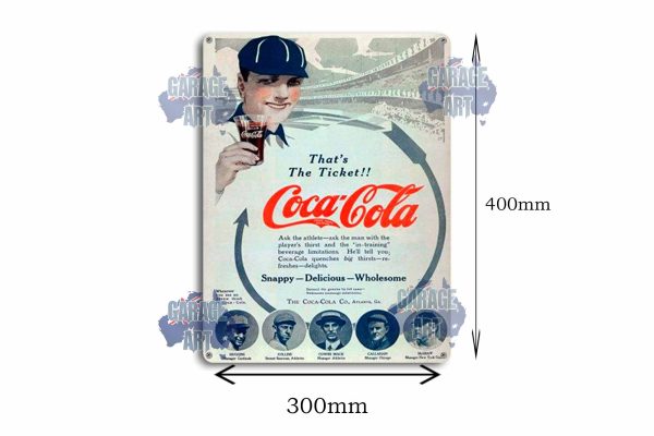 Coke a Cola That's The Ticket  Tin Sign freeshipping - garageartaustralia