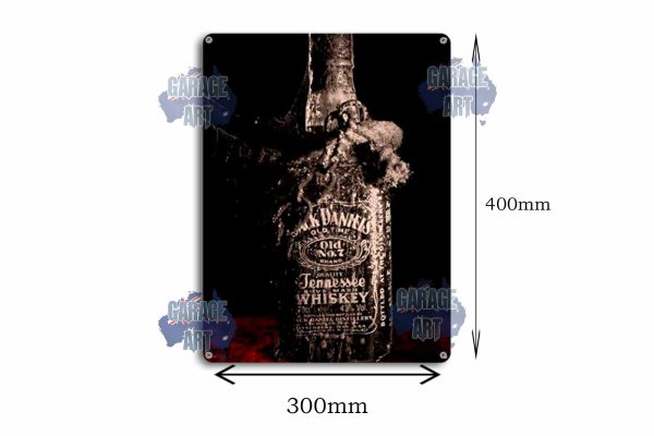 Jack Daniels  Wax Covered Bottle Tin Sign freeshipping - garageartaustralia