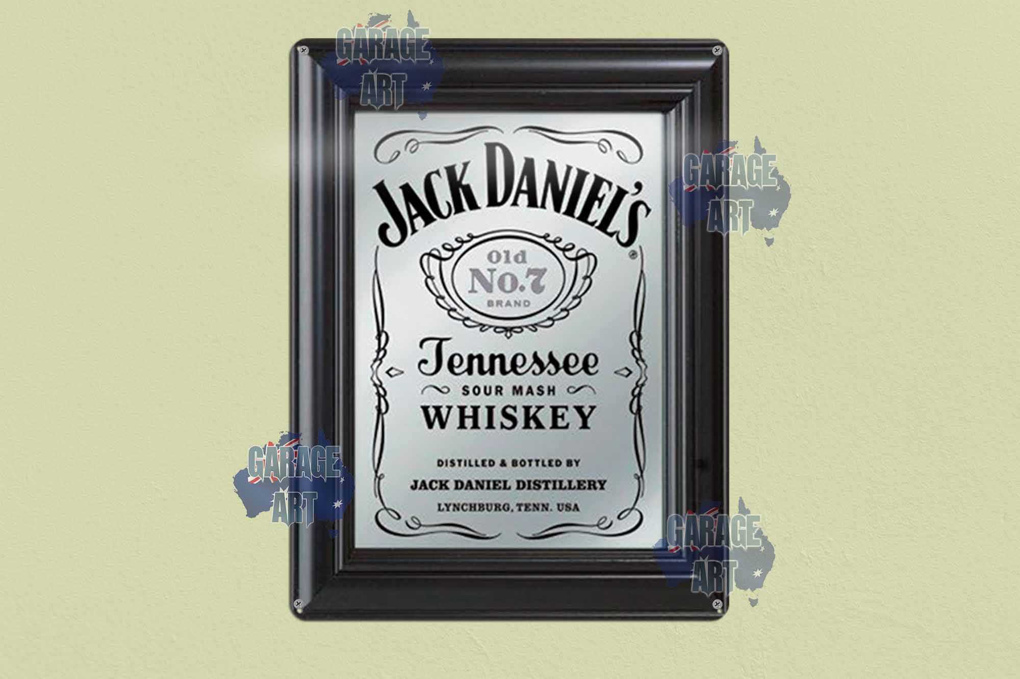 Jack Daniels  Sour Mash Framed  Tin Sign freeshipping - garageartaustralia