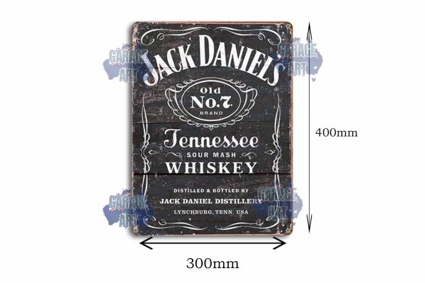 Jack Daniels  Distilled & Bottled Tin Sign freeshipping - garageartaustralia