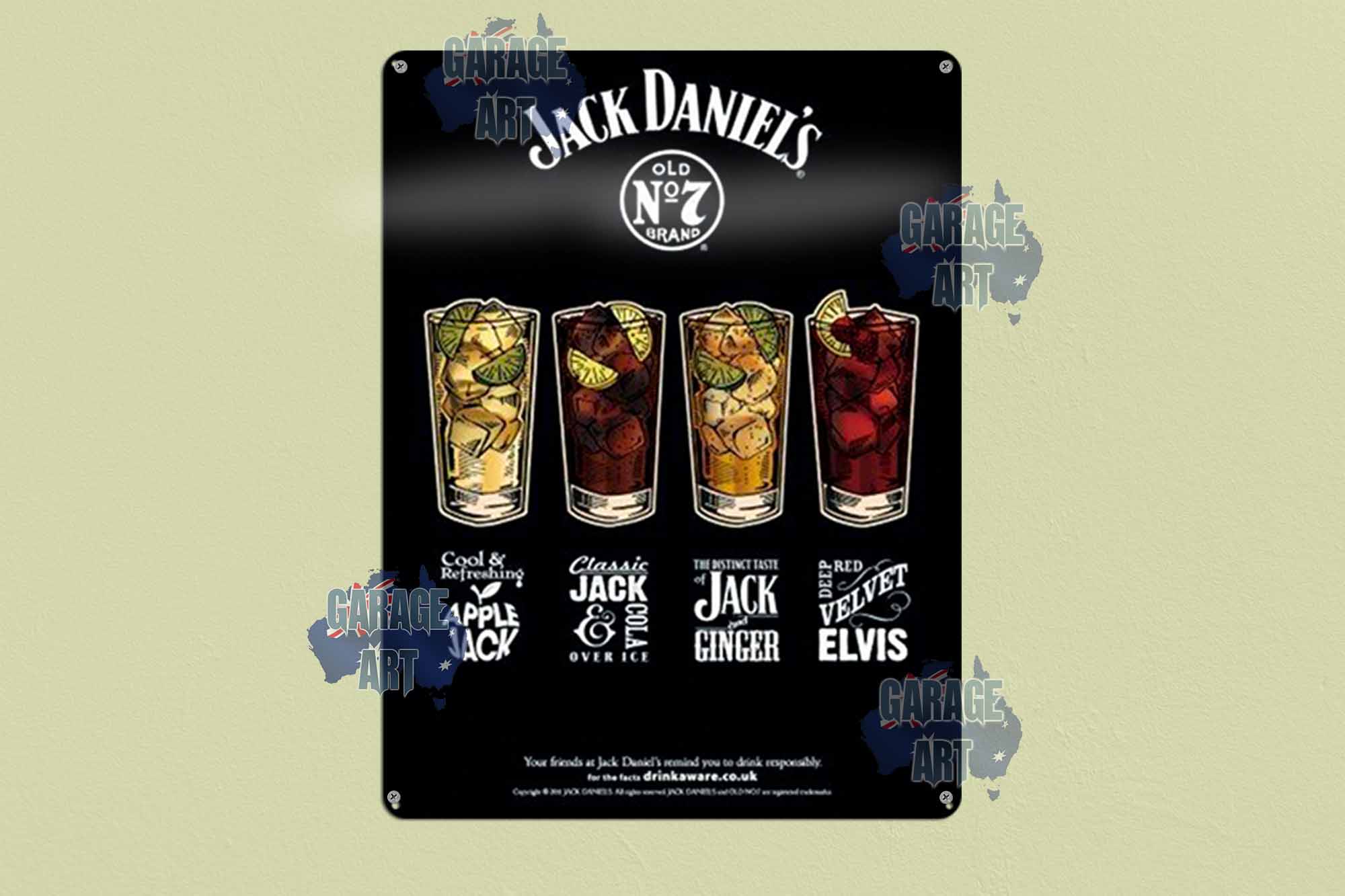 Jack Daniels Old No7 Classic Drinks Tin Sign freeshipping - garageartaustralia