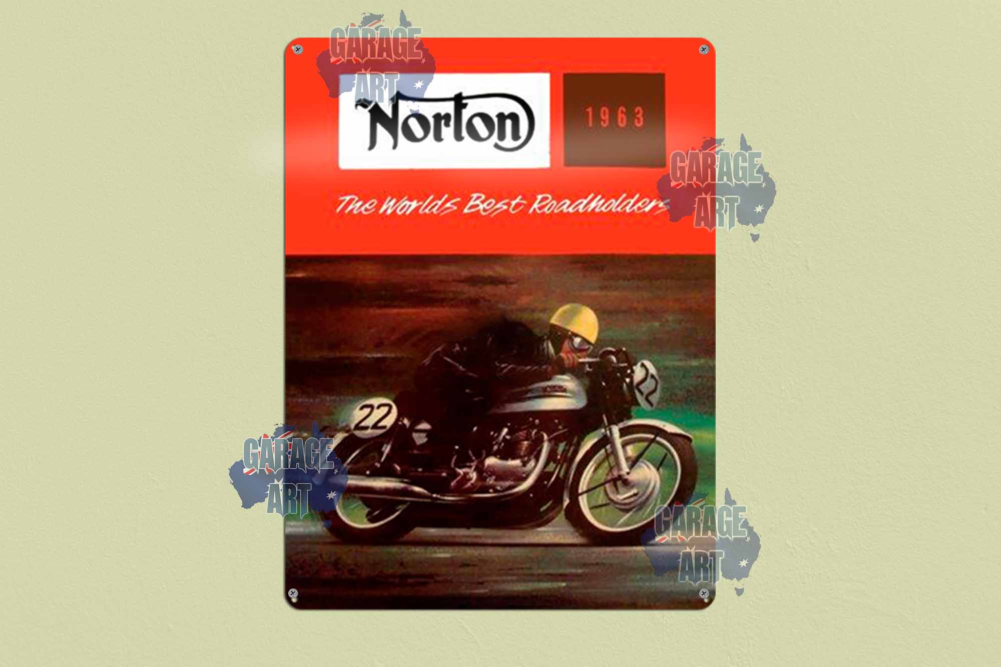 Norton 1963 Tin Sign freeshipping - garageartaustralia