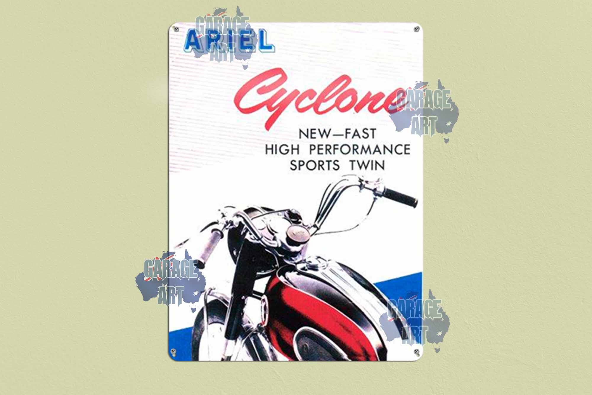 Ariel Cyclone High Performance Tin Sign freeshipping - garageartaustralia
