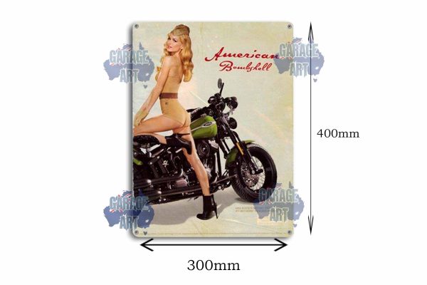 American Bomb shell Harley Davidson Tin Sign freeshipping - garageartaustralia