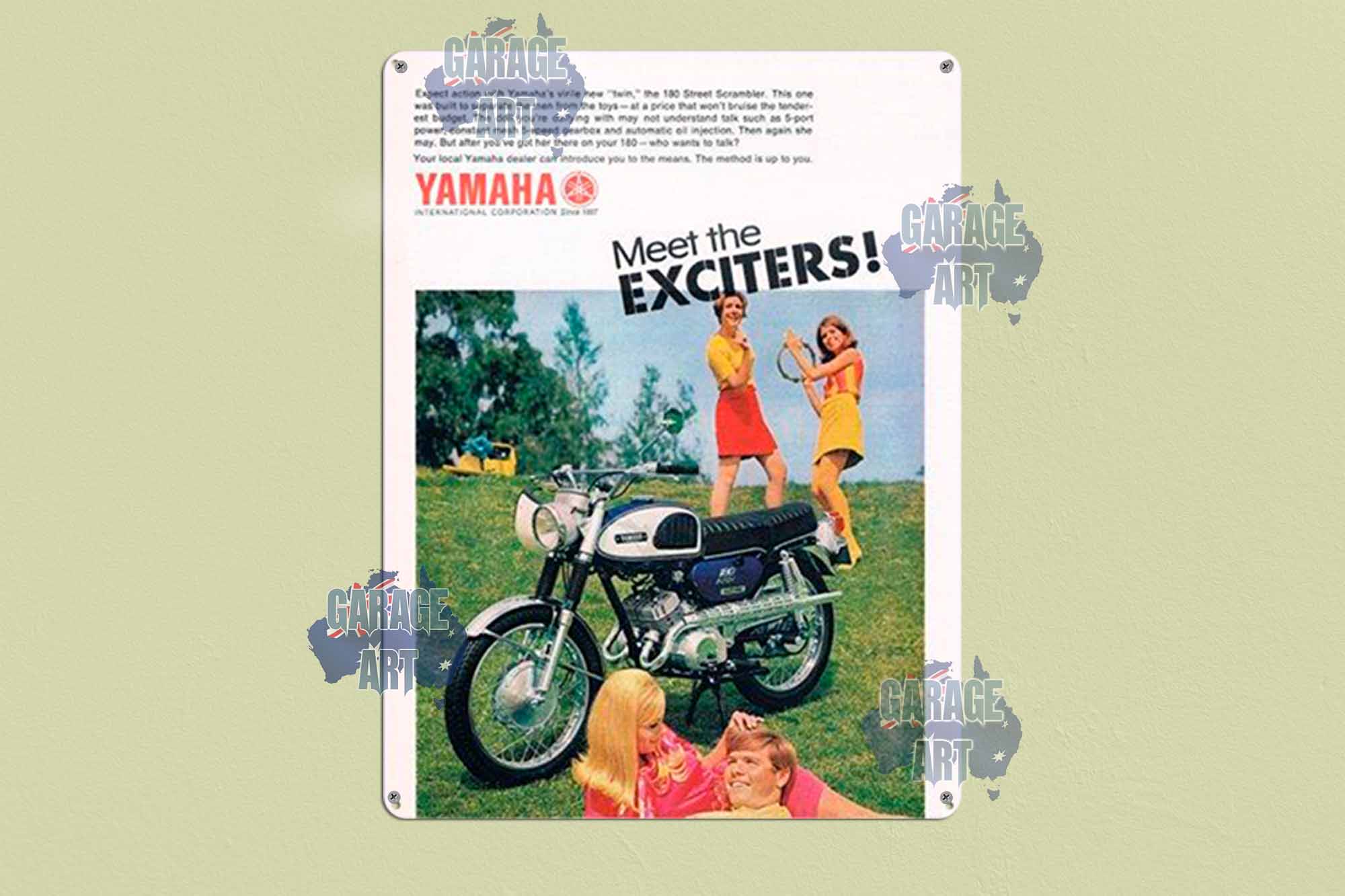 Yamaha Exciters Tin Sign freeshipping - garageartaustralia