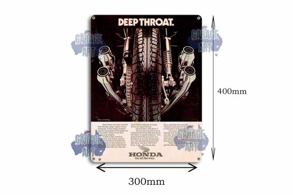 Deep Throat Honda Tin Sign freeshipping - garageartaustralia