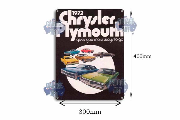 1972 Crysler Plymouth More Ways Tin Sign freeshipping - garageartaustralia