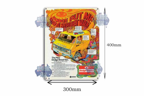 Dodge Street Van Tin Sign freeshipping - garageartaustralia