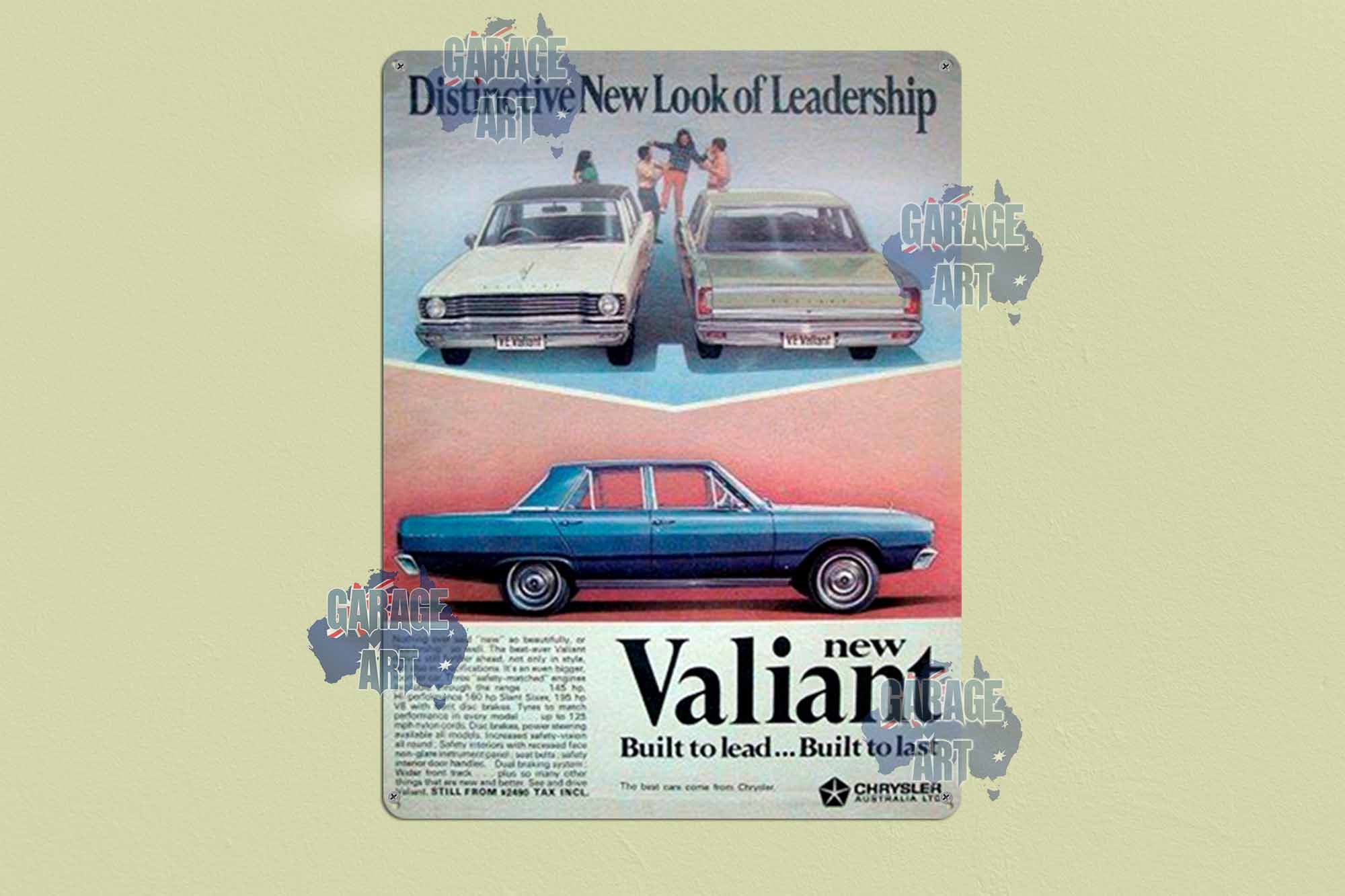 Valiant Distinctive New Look Tin Sign freeshipping - garageartaustralia