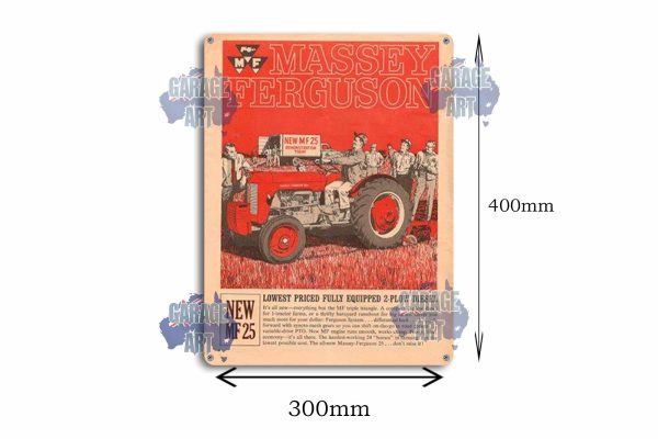 Massey Ferguson New MF25 Tin Sign freeshipping - garageartaustralia