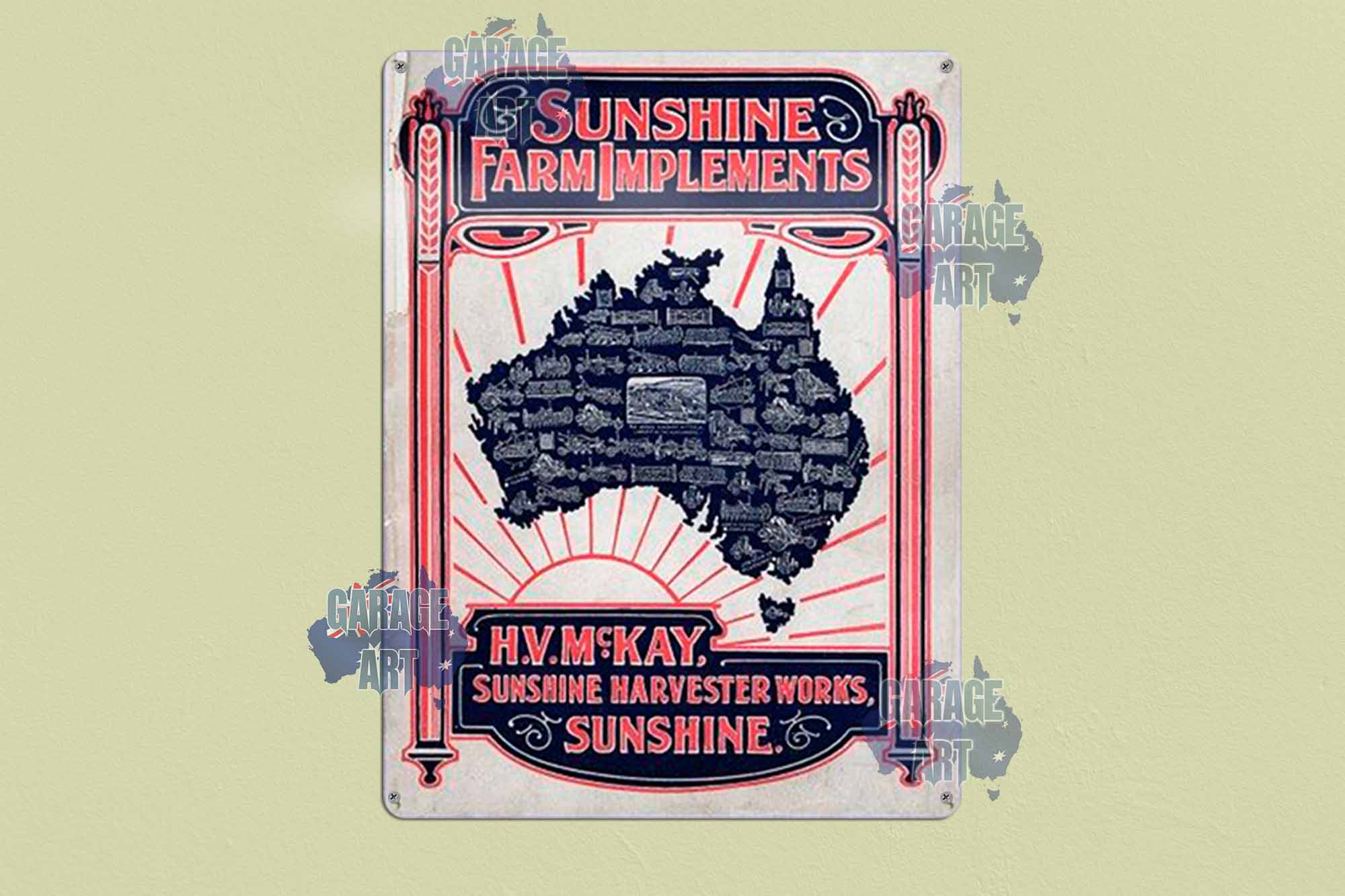 Sunshine Harvester Works Tin Sign freeshipping - garageartaustralia