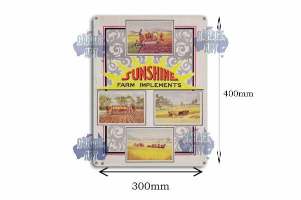 Sunshine Farm Implements Tin Sign freeshipping - garageartaustralia