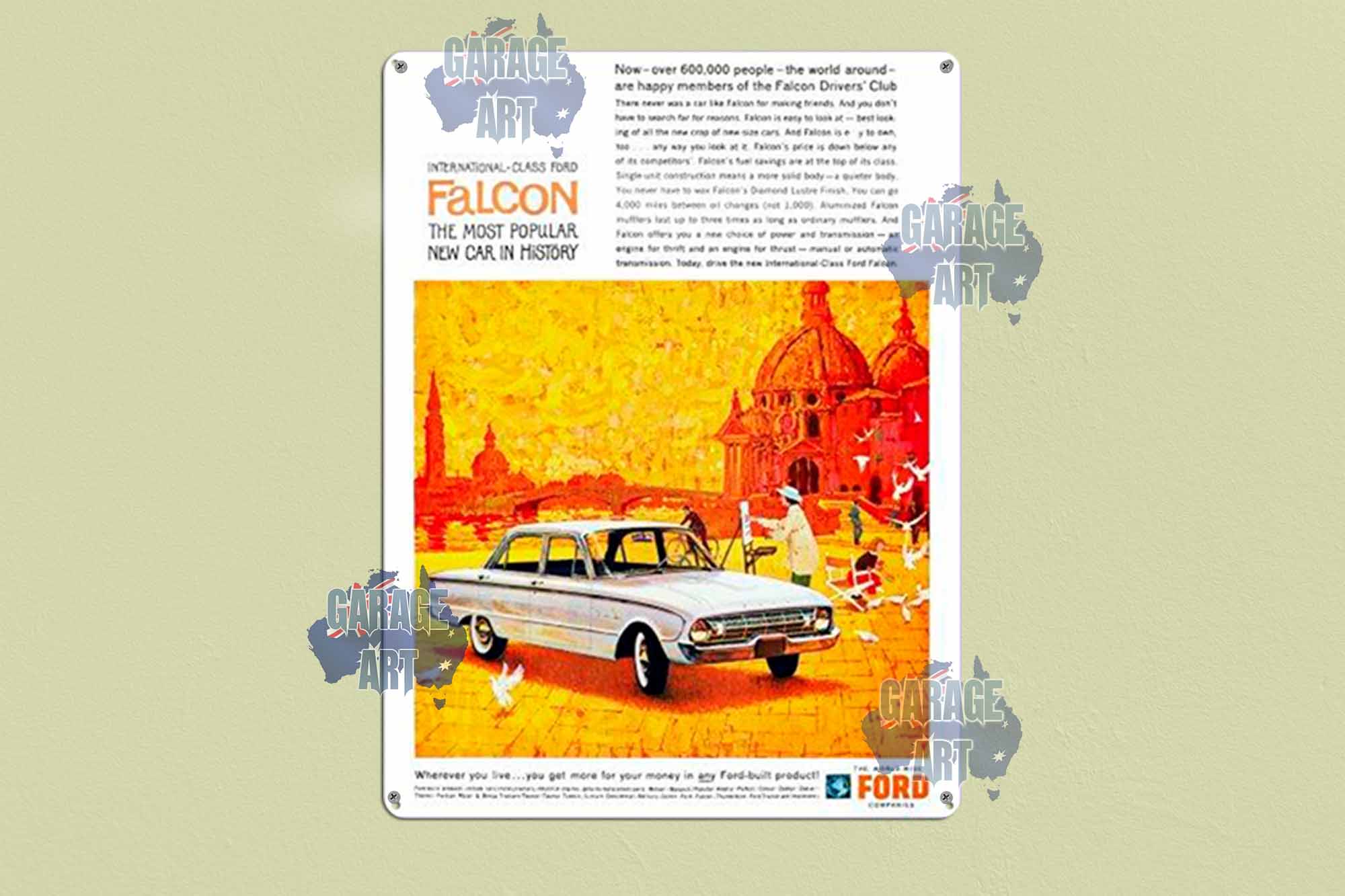 Ford Falcon Most Popular Car Tin Sign freeshipping - garageartaustralia