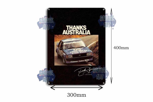 Thanks Australia Dick Johnson Tin Sign freeshipping - garageartaustralia