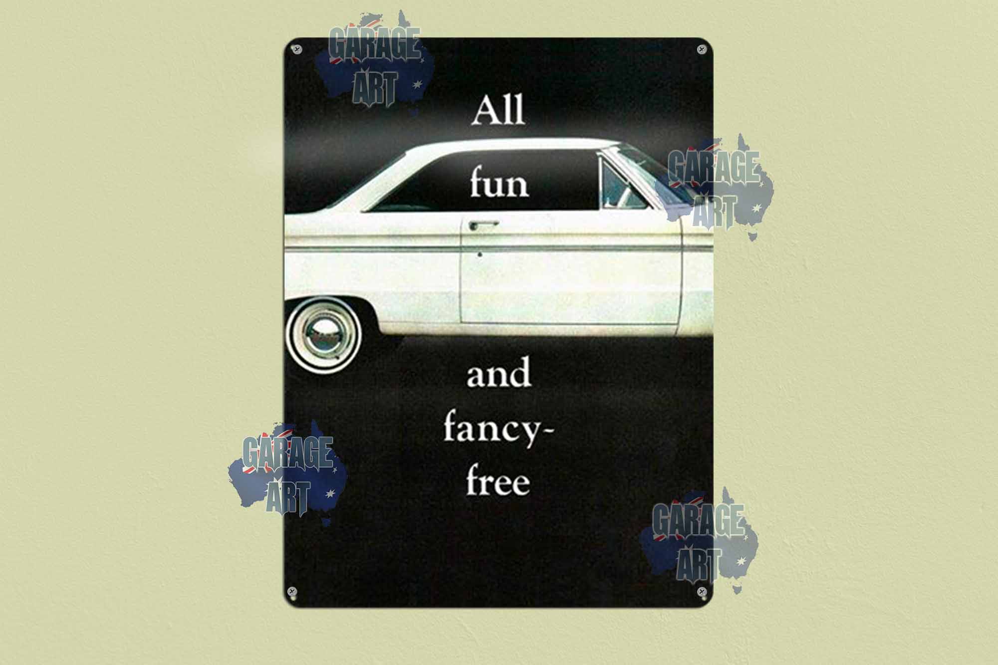 All Fun Fancy Free Tin Sign freeshipping - garageartaustralia
