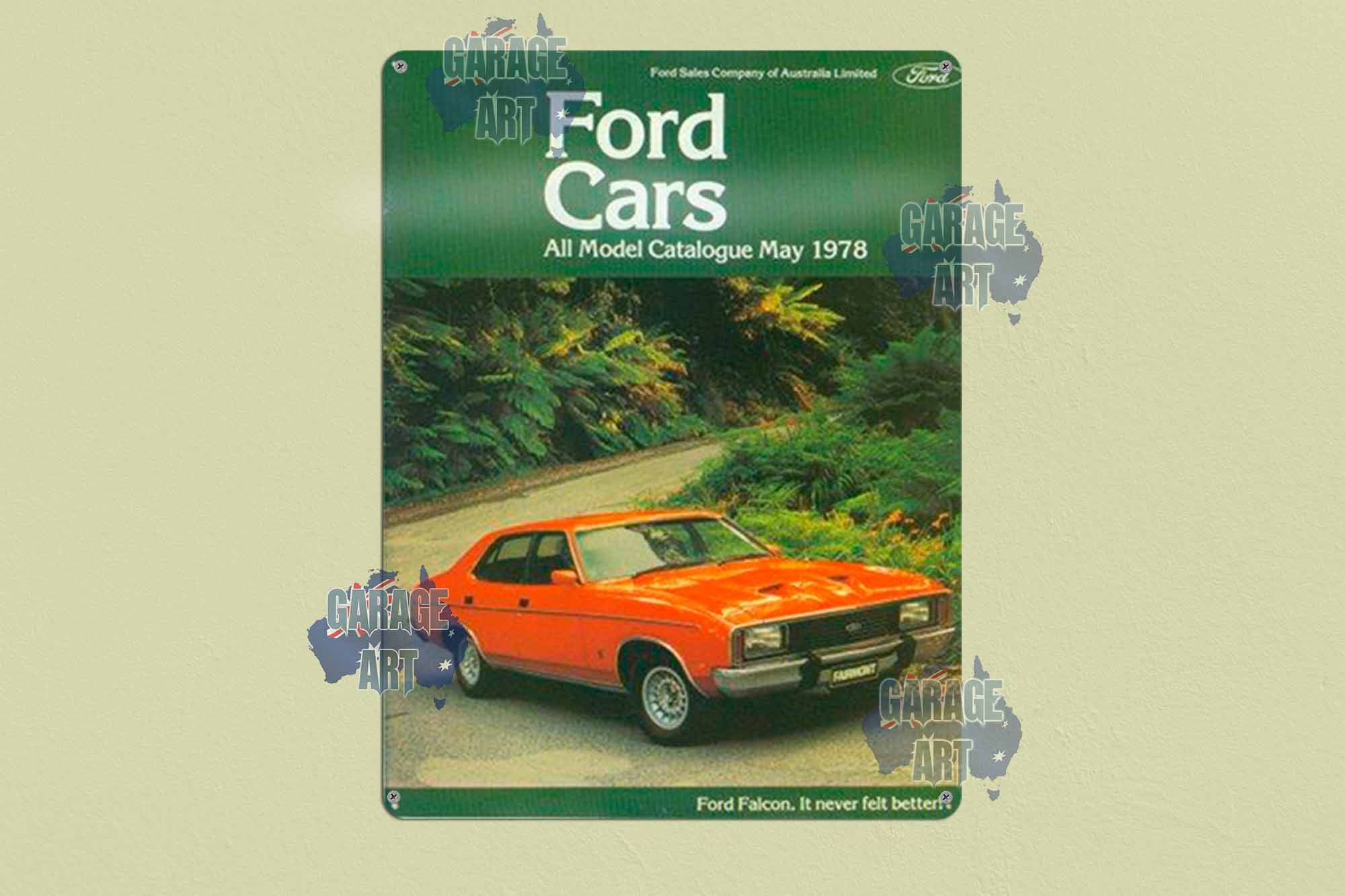 Ford 1978 Falcon Tin Sign freeshipping - garageartaustralia