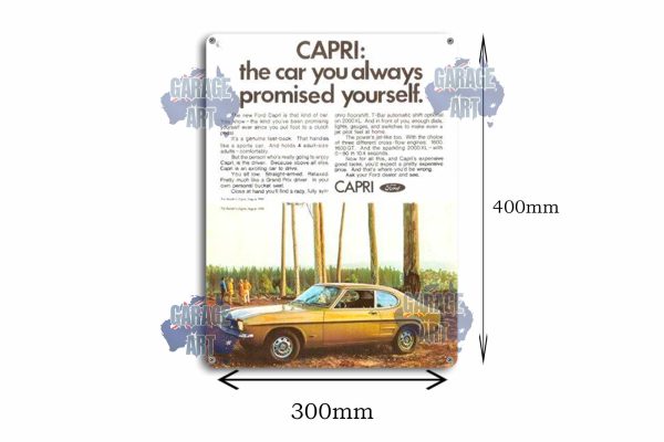 Ford Capri Tin Sign freeshipping - garageartaustralia