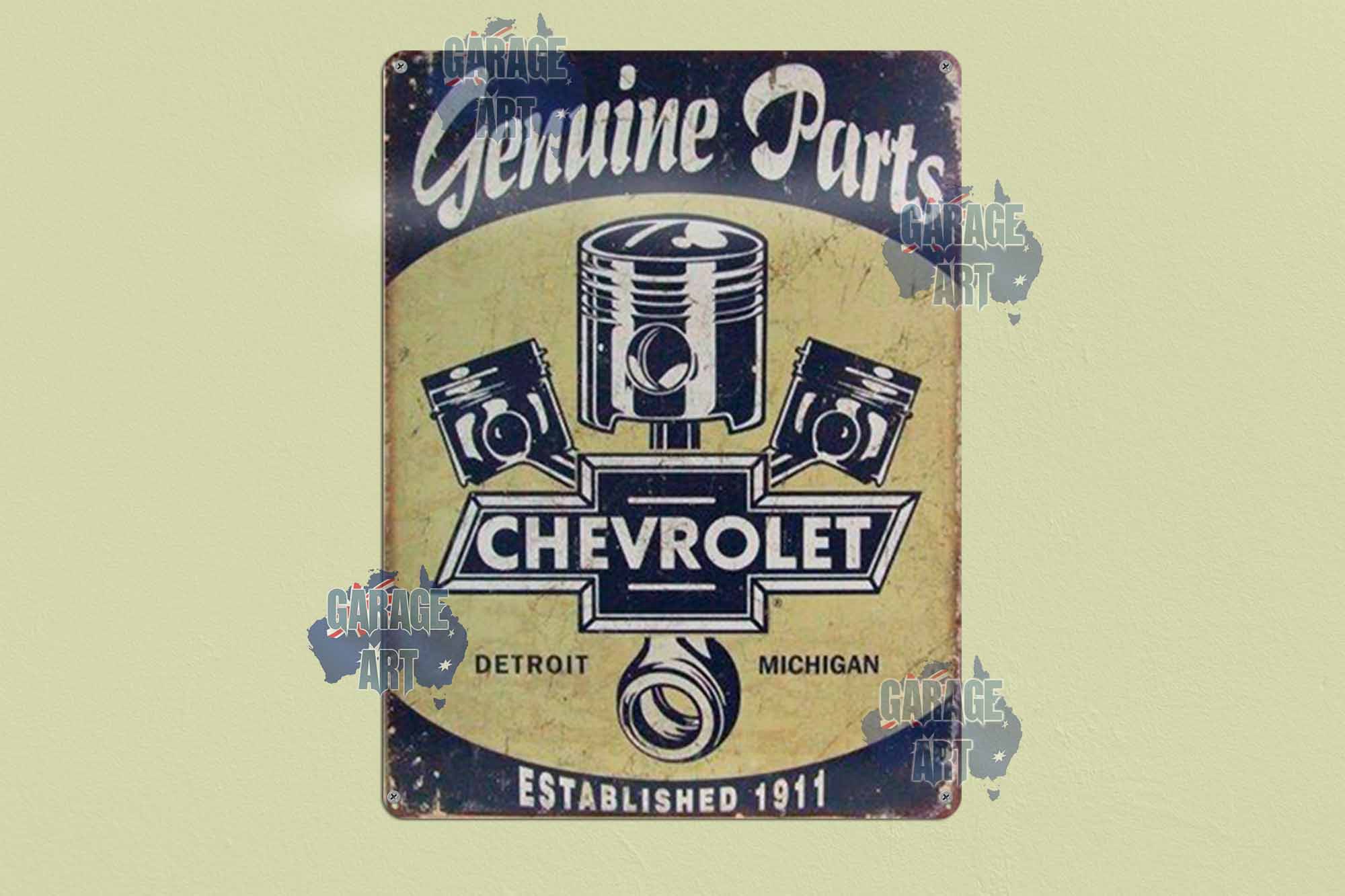 Chevrolet gen parts 1911 Tin Sign freeshipping - garageartaustralia