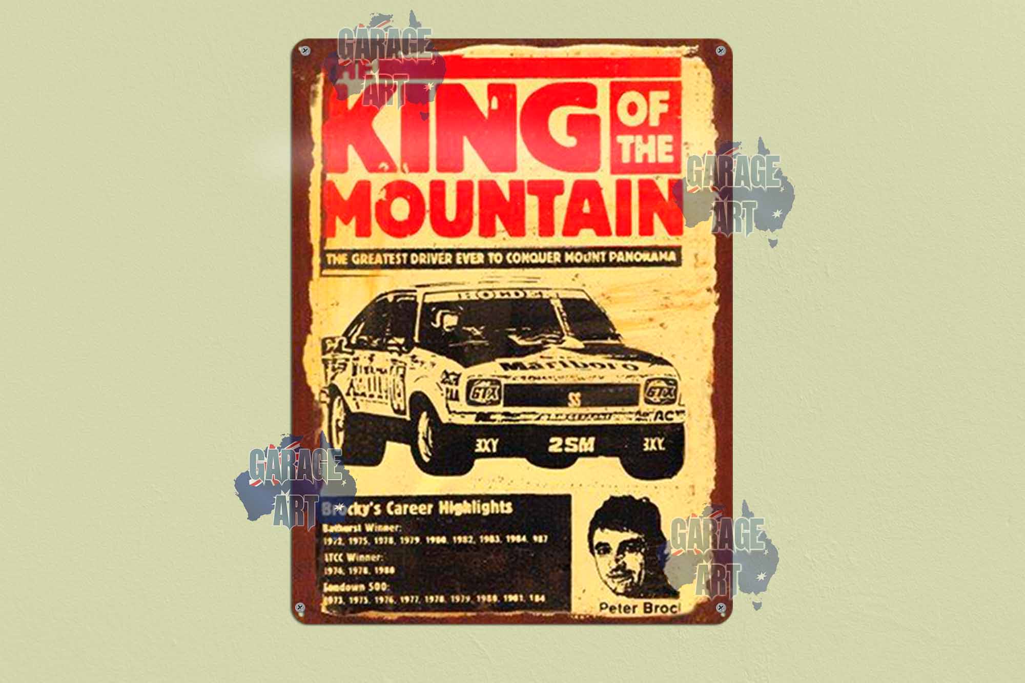 King of Mountain Tin Sign freeshipping - garageartaustralia