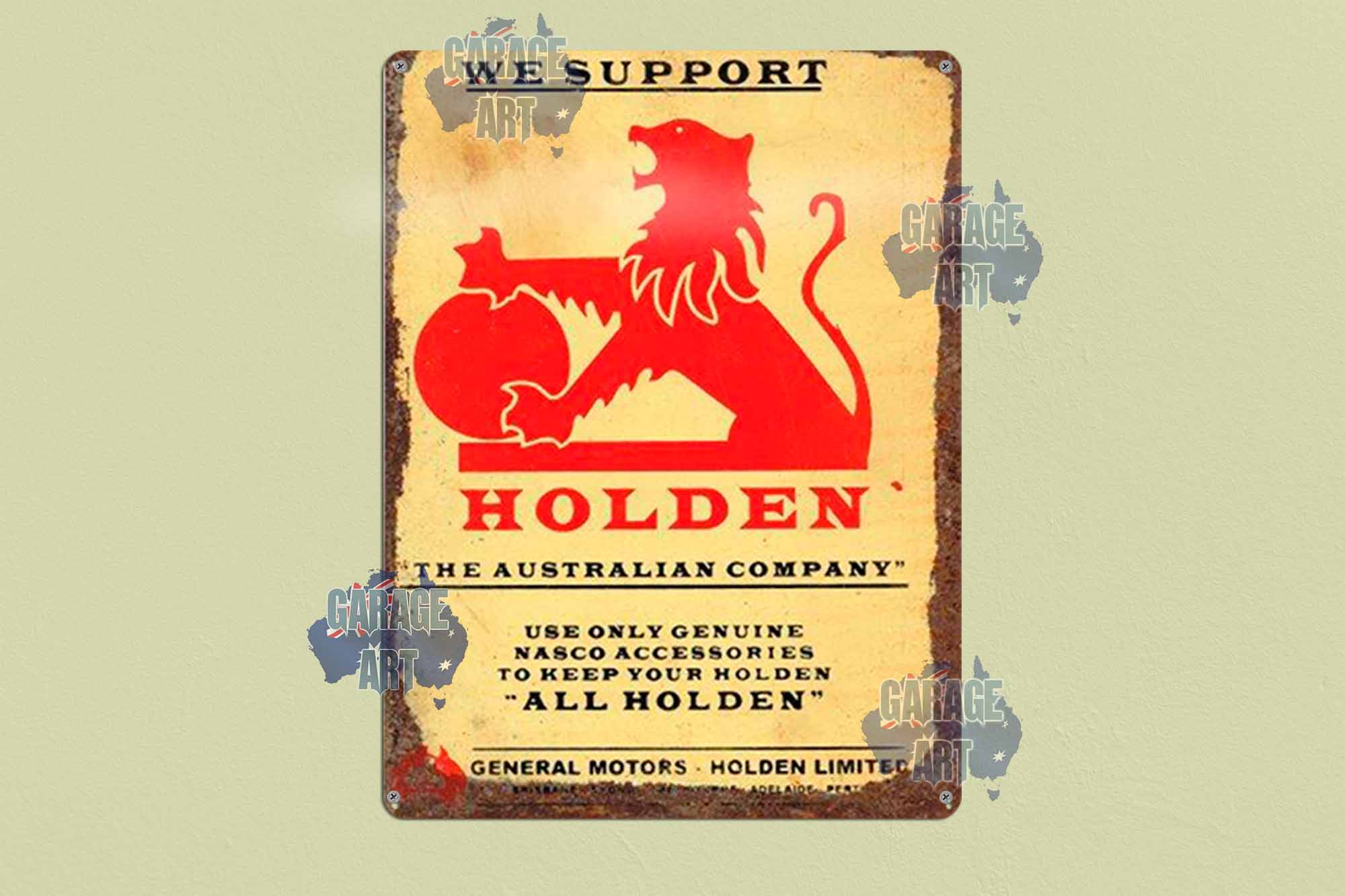 We Support The Australian Holden Tin Sign freeshipping - garageartaustralia