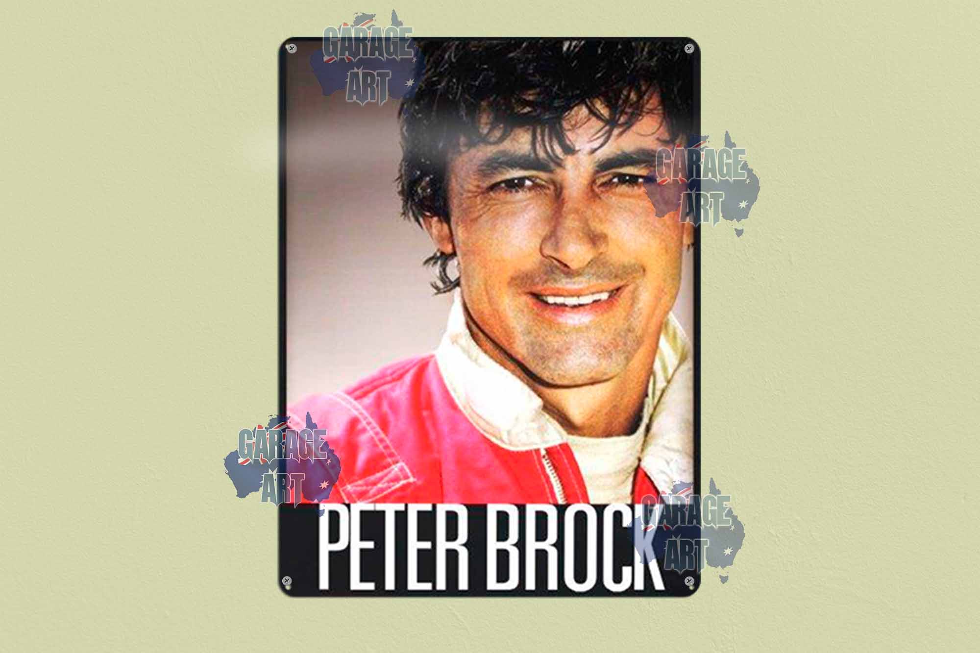 Peter Brock Red Shirt Tin Sign freeshipping - garageartaustralia
