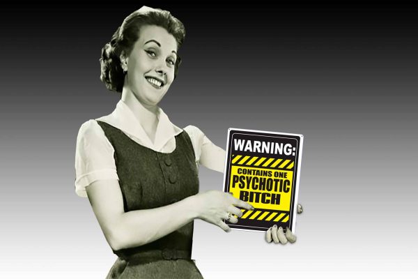 Psychotic Bitch Tin Sign freeshipping - garageartaustralia