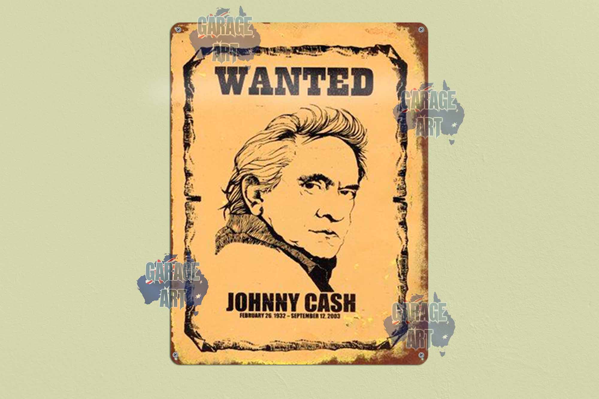 Johnny Cash Tin Sign freeshipping - garageartaustralia