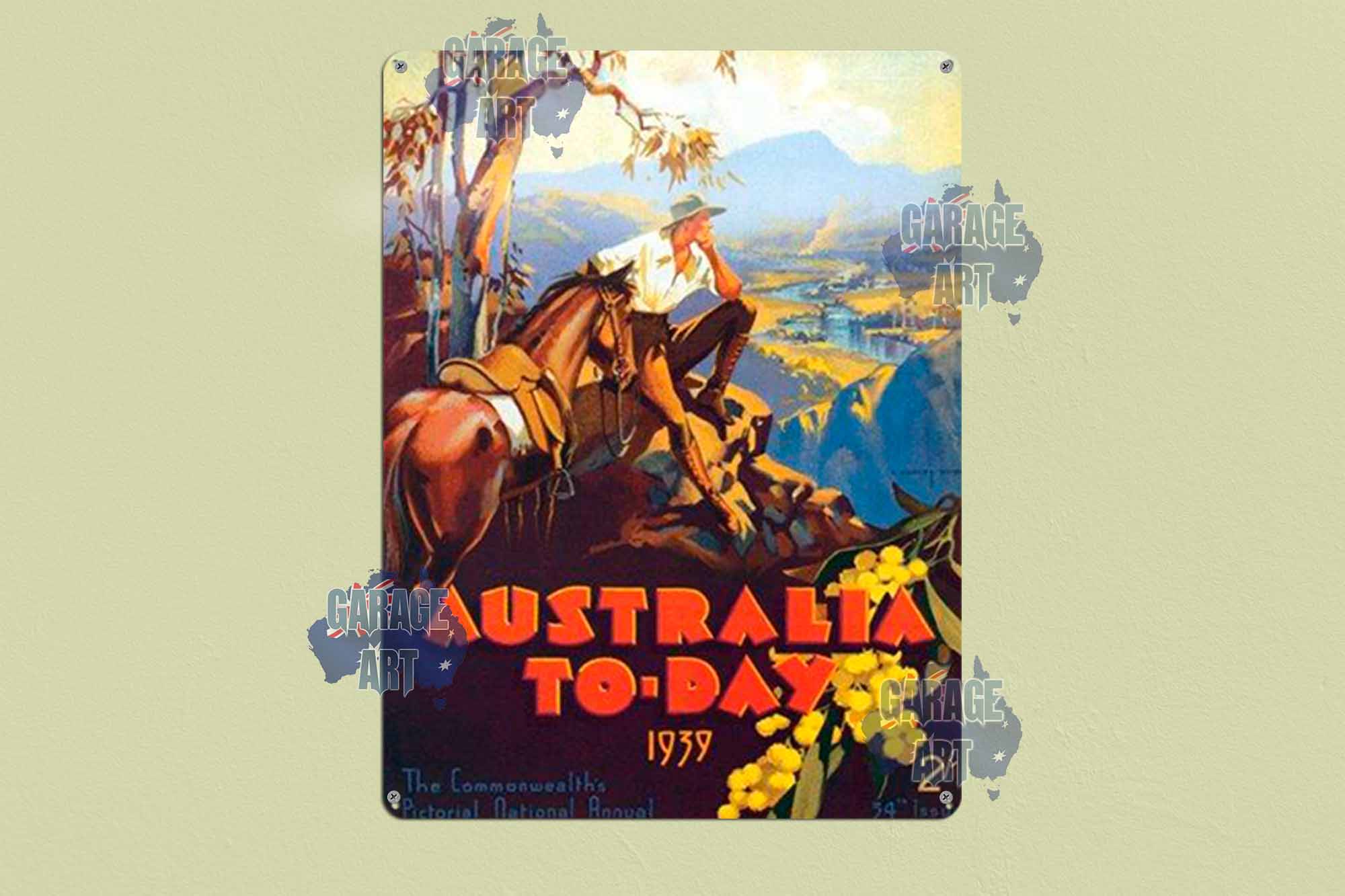 Australia To Day 1939 Tin Sign freeshipping - garageartaustralia