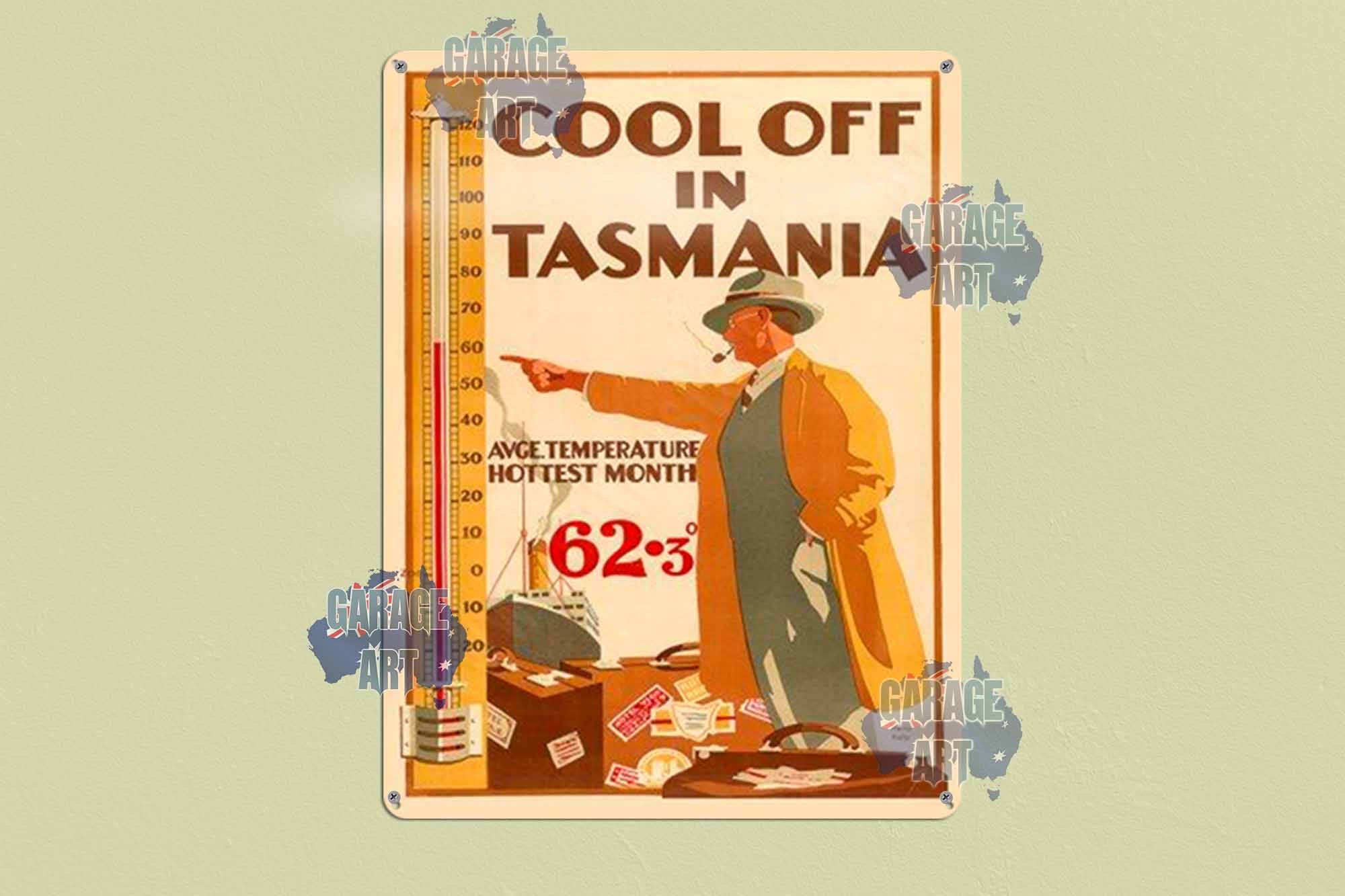 Cool Off in Tasmania Tin Sign freeshipping - garageartaustralia