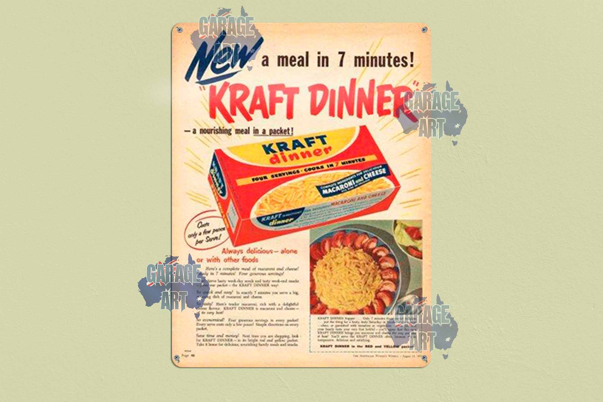 New Kraft Dinner Tin Sign freeshipping - garageartaustralia