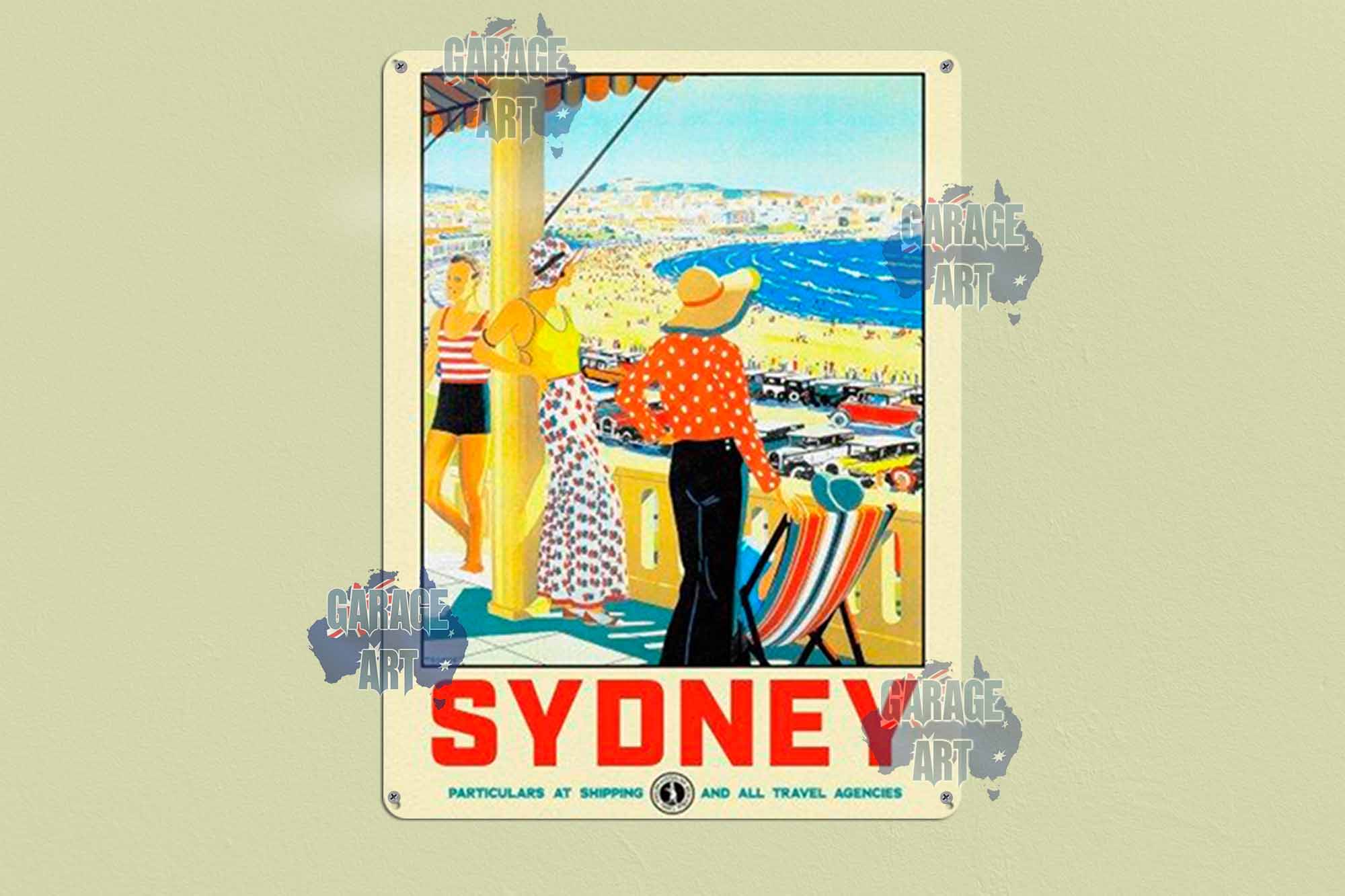 Sydney Bondi Beach Tin Sign freeshipping - garageartaustralia
