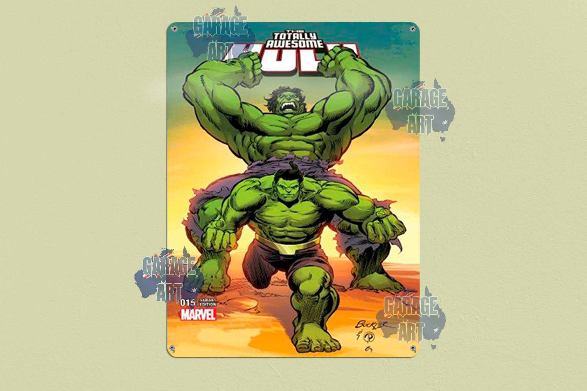 The Awsome Hulk Tin Sign freeshipping - garageartaustralia