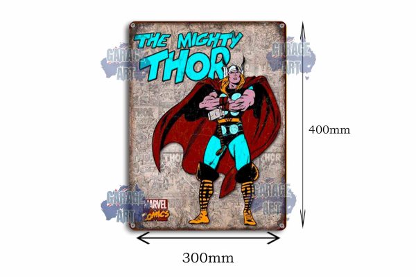 The Mighty Thor Tin Sign freeshipping - garageartaustralia