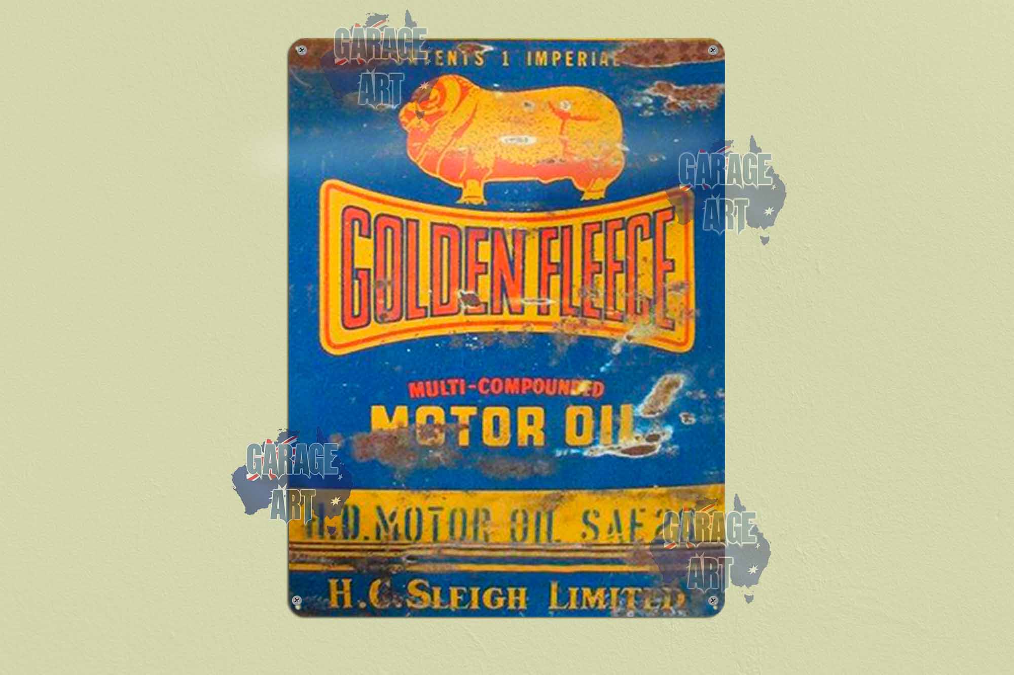 Golden Fleece Oil Tin Sign freeshipping - garageartaustralia
