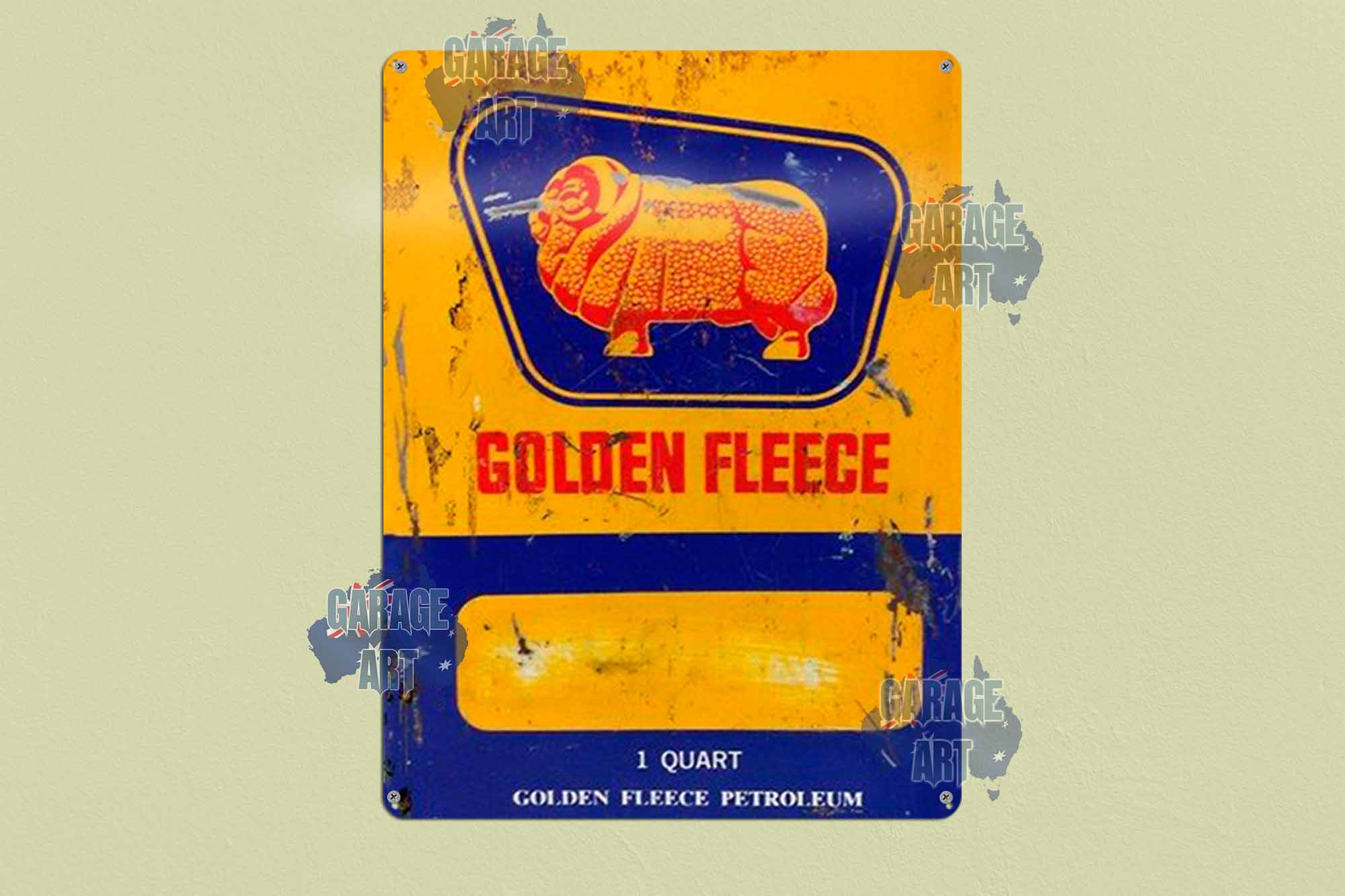 Golden Fleece Petroleum Tin Sign freeshipping - garageartaustralia