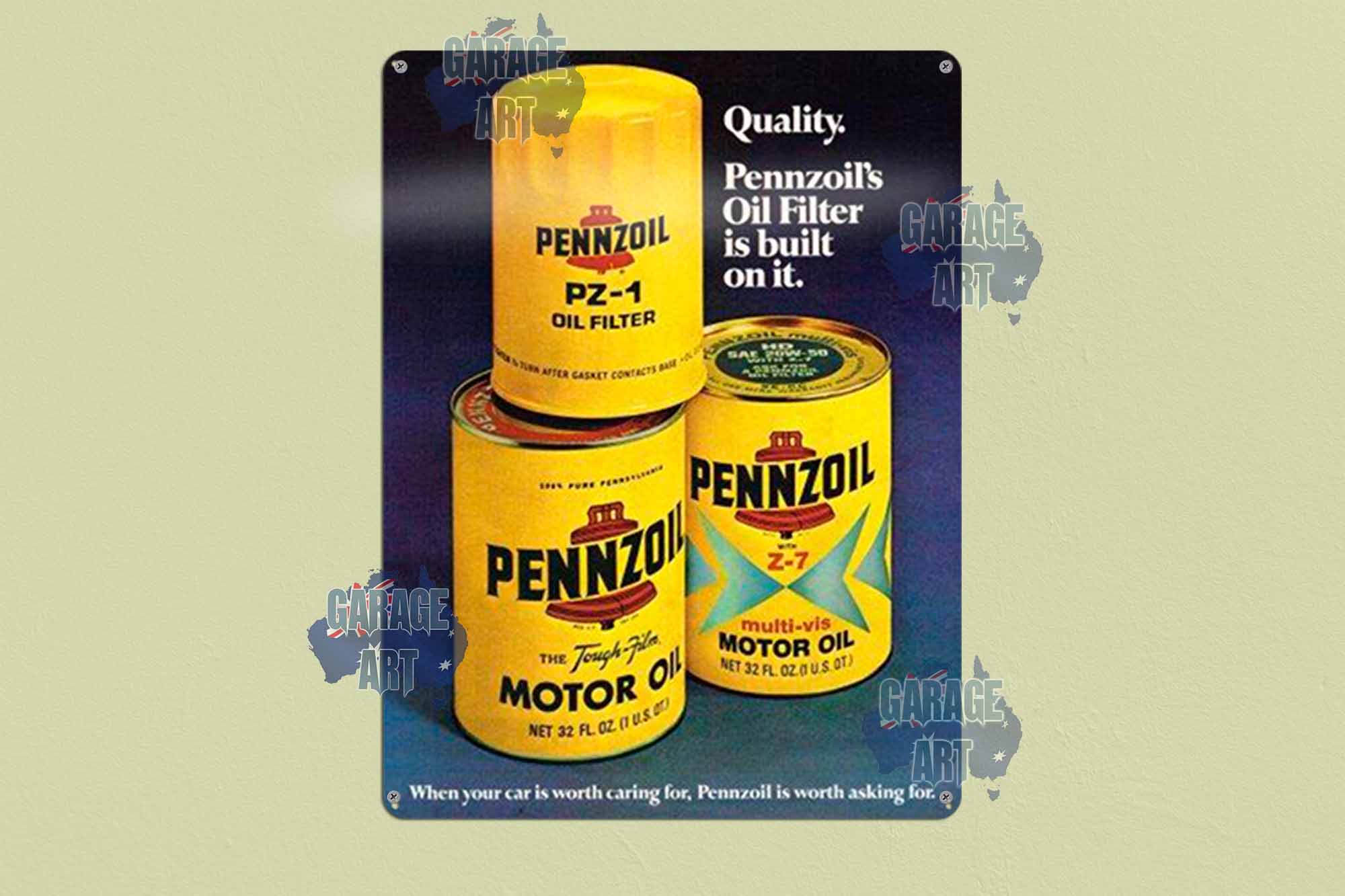 Pennzoil Tin Sign freeshipping - garageartaustralia