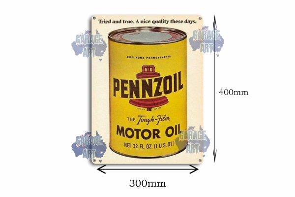 Pennzoil Motor Oil Tin Sign freeshipping - garageartaustralia