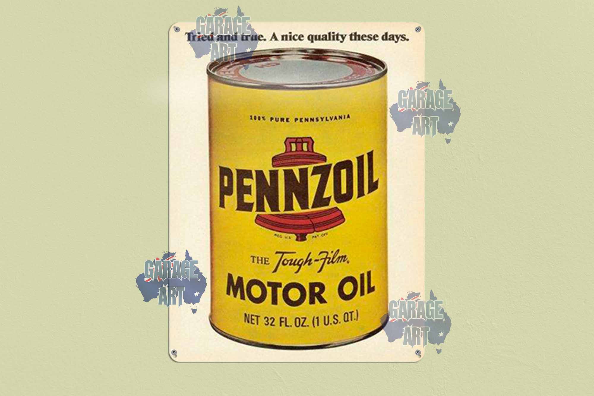 Pennzoil Motor Oil Tin Sign freeshipping - garageartaustralia