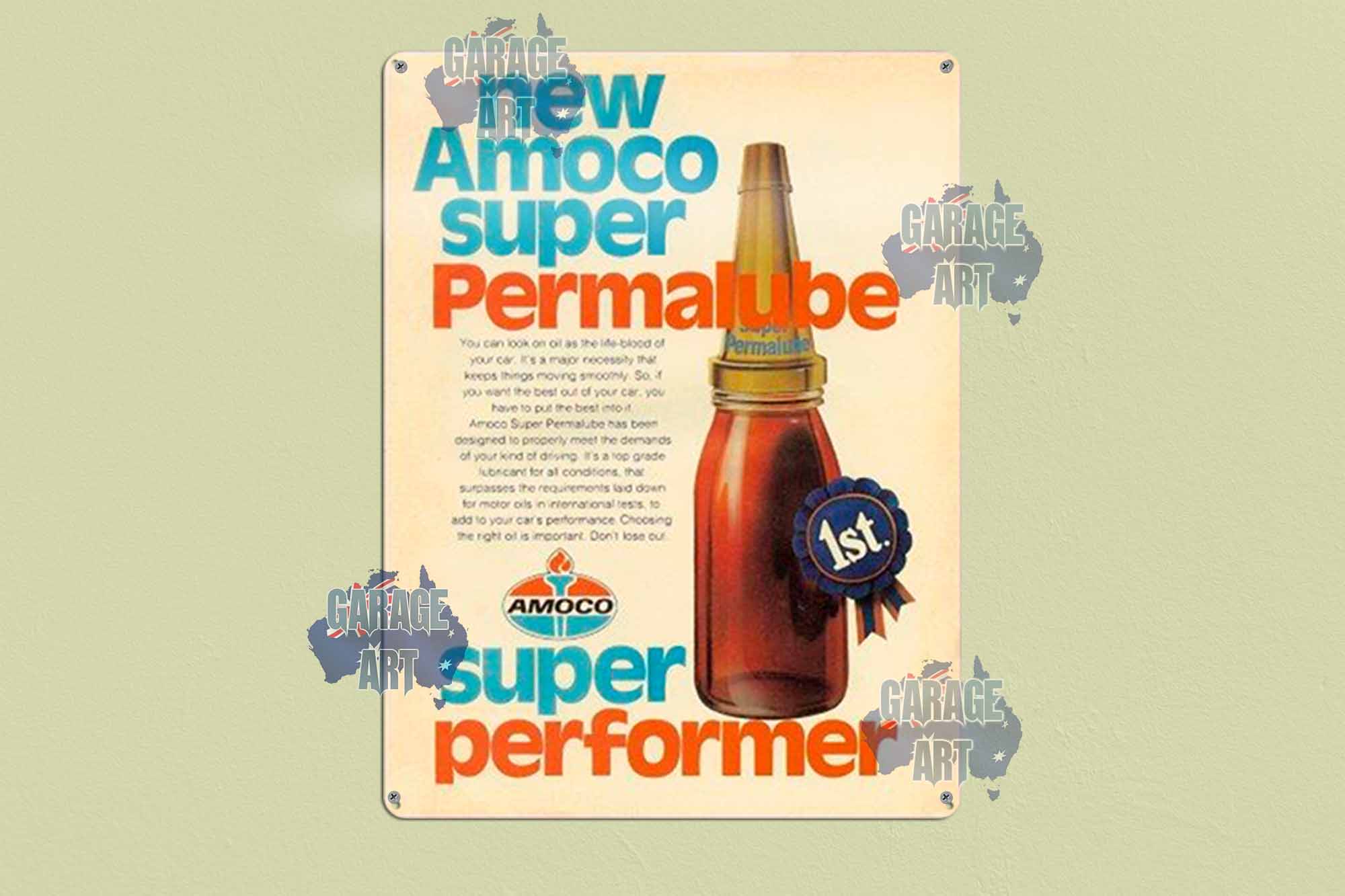 Amoco Permalube Tin Sign freeshipping - garageartaustralia