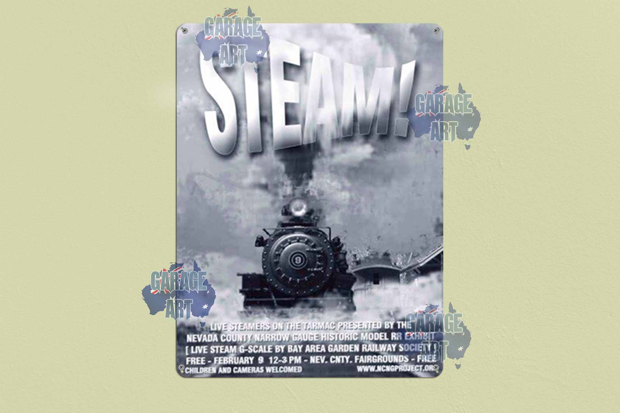Steam The Movie Poster Tin Sign freeshipping - garageartaustralia