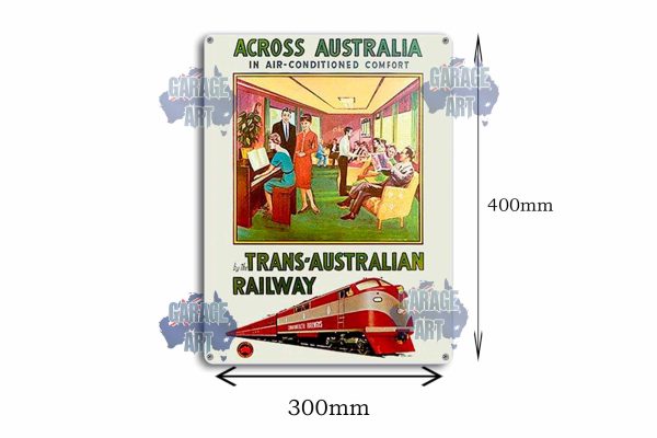Across Australia by the Trans Australian Railway Tin Sign freeshipping - garageartaustralia