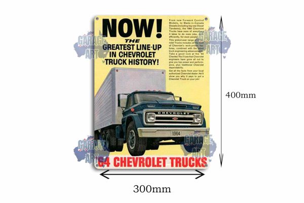 Chevrolet Trucks1964 Tin Sign freeshipping - garageartaustralia